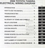 2006 Toyota Tundra Electrical Wiring Diagrams Table of Contents