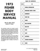 1973 Fisher Body Service Manual Table of Contents