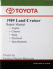 1989 Toyota Land Cruiser Factory Repair Manual