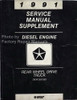 1991 Dodge Ram Truck Diesel Engine Service Manual Supplement