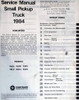 1984 Dodge Ram 50 Service Manual Table of Contents