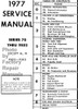 1977 GMC Truck 7500 thru 9500 Service Manual Table of Contents