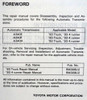 Toyota A340E, A340F, A340H Repair Manual Automatic Transmission Vehicle Application