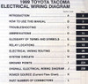 1999 Toyota Tacoma Electrical Wiring Diagrams Table of Contents