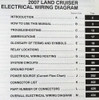 2007 Toyota Land Cruiser Electrical Wiring Diagrams Table of Contents