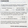 1992 Toyota A440F Automatic Transmission Repair Manual Vehicle Application