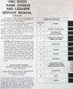 1993 Buick LeSabre Service Manual Table of Contents