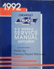 1992 Chevy C K Truck Natural Compressed Gas Service Manual Supplement
