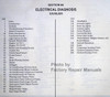 1988 Chevy Cavalier Electrical Diagnosis Service Manual Supplement Table of Contents