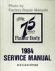 1984 Fisher Body Service Manual B-D-E-G-K Styles