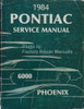 1984 Pontiac Phoenix and 6000 Service Manual