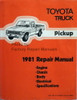 1981 Toyota Pickup Truck Repair Manual 