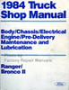 1984 Ford Ranger, Bronco II Shop Manual