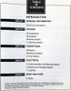 1999.5 Ford F150 SVT Lightning Factory Service Manual Supplement Table of Contents
