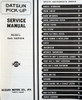 1973 Datsun Pick-up Service Manual 620 Series Table of Contents