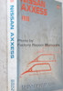 1990 Nissan Axxess Service Manual