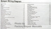 2022 Ford Ranger Electrical Wiring Diagrams Manual Table of Contents