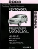 2003 Toyota Sienna Repair Manual Volume 2