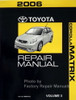 2006 Toyota Matrix Repair Manual Volume 3