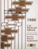 1988 Chevy C K 1500 2500 3500 Truck Fuel and Emissions Manual Supplement