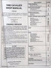 1982 Chevy Cavalier Shop Manual Table of Contents