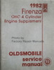 1982 Oldsmobile Firenza 4 Cylinder Overhead Cam Service Manual Supplement