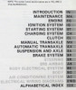 1992 Lexus ES300 Repair Manual Volume 2 Table of Contents