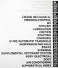 1999 Lexus ES 300 Repair Manual Table of Contents 2