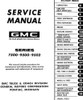 1970 GMC 7500 thru 9502 Truck Service Manual Table of Contents