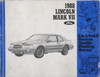 1988 Lincoln Mark VII Electrical & Vacuum Troubleshooting Manual 