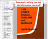 1966 Ford Mustang Falcon Fairlane Mercury Comet Shop Service Manual Download 1966 Ford Mustang Falcon Fairlane Mercury Comet Shop Service Manual Download
