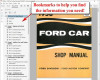 1958 Ford Car Shop Manual on USB