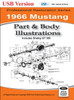 1966 Ford Mustang Part and Body Illustrations on USB