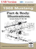1968 Ford Mustang Part and Body Illustrations on USB