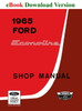 1965 Ford Econoline Van and Club Wagon Shop Manual Download