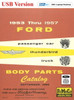 1953-1957 Ford Car, Thunderbird and Truck Body Parts Catalog on USB