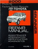 2000 Toyota 4Runner Repair Manual Volume 1