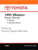 1993 Toyota 4Runner Factory Service Manual Shop Repair Volume 1