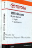 1993 Toyota 4Runner Factory Service Manual Shop Repair Volume 1