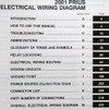 2001 Toyota Prius Electrical Wiring Diagrams Table of Contents