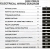 2002 Toyota Prius Electrical Wiring Diagrams Table of Contents