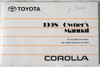 1998 Toyota Corolla Owner's Manual