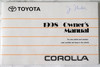 1998 Toyota Corolla Owner\'s Manual
