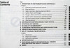 1998 Toyota Corolla Owner\'s Manual Table of Contents