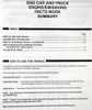2002 Ford Car & Truck Engine/Emissions Facts Book Summary Table of Contents