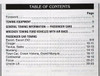2001 Ford Lincoln Mercury Car and Truck Towing Instruction Manual Table of Contents