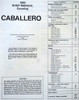 1983 GMC Caballero Service Manual Table of Contents