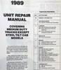 1989 GMC Medium Duty Truck Unit Repair Manual Table of Contents