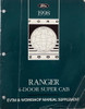 1998 Ford Ranger 4-Door Super Cab EVTM & Workshop Manual Supplement