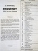 1998 Honda Passport Service Manual Table of Contents